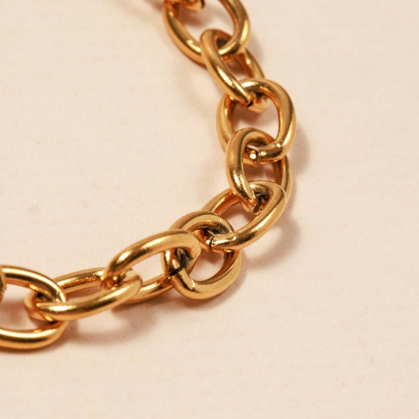 18K Gold Plated Chain Bracelet - Gold - 190 Jewelry