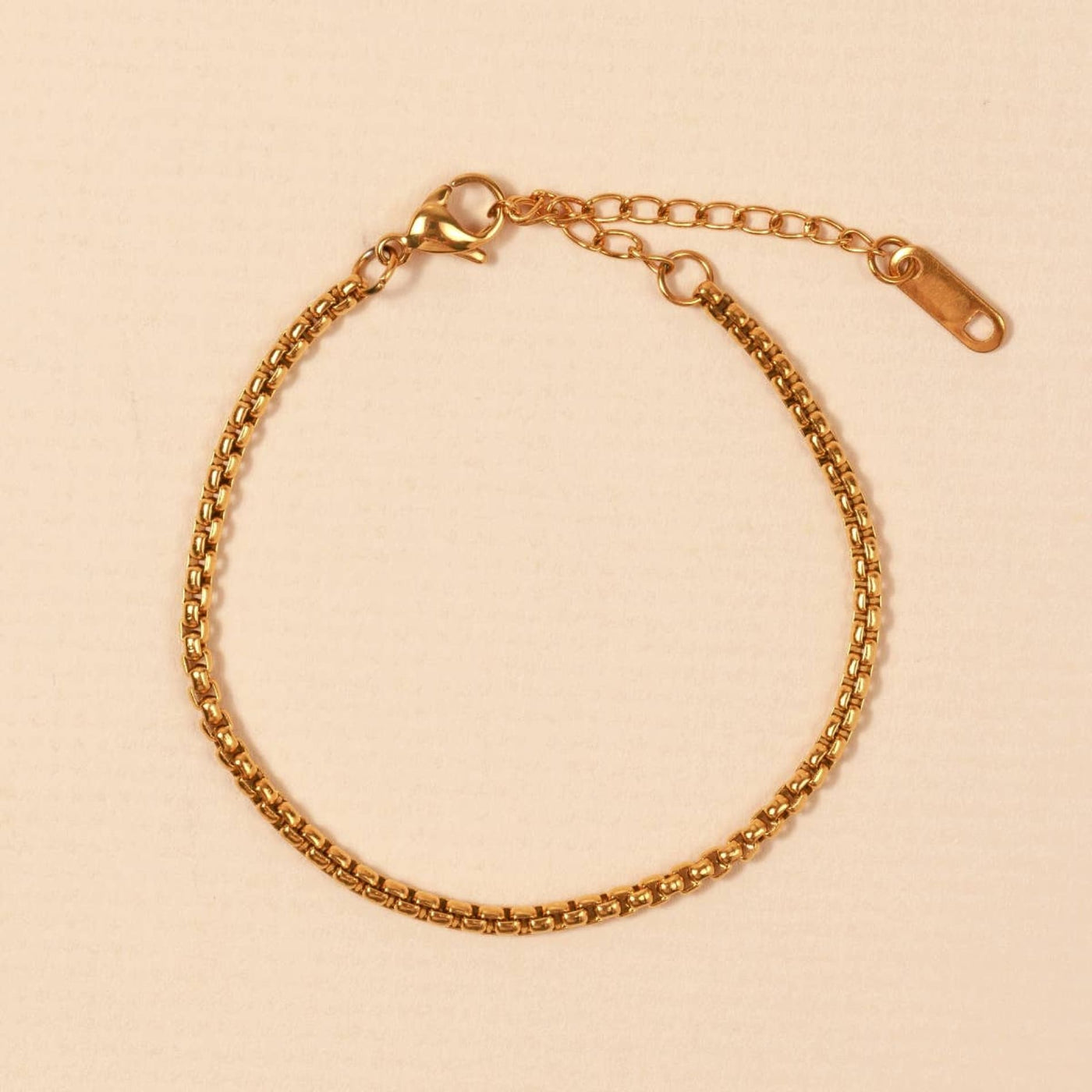 18K Gold Plated Dainty Chain Bracelet - Gold - 190 Jewelry