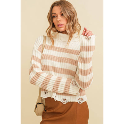 A Little Braver Sweater - S / Cream - 130 Sweaters/Cardigans