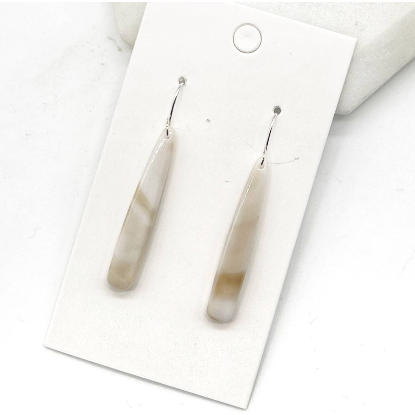 Acrylic Pixie Drop Earrings - Neutral - 190 Jewelry