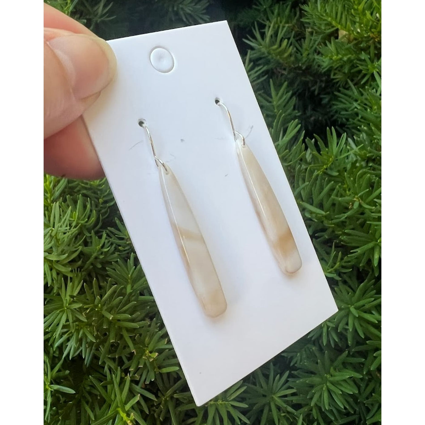 Acrylic Pixie Drop Earrings - Neutral - 190 Jewelry