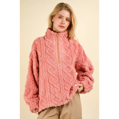 All Bundled Up Top - S / Blush - 120 Long Sleeve Tops