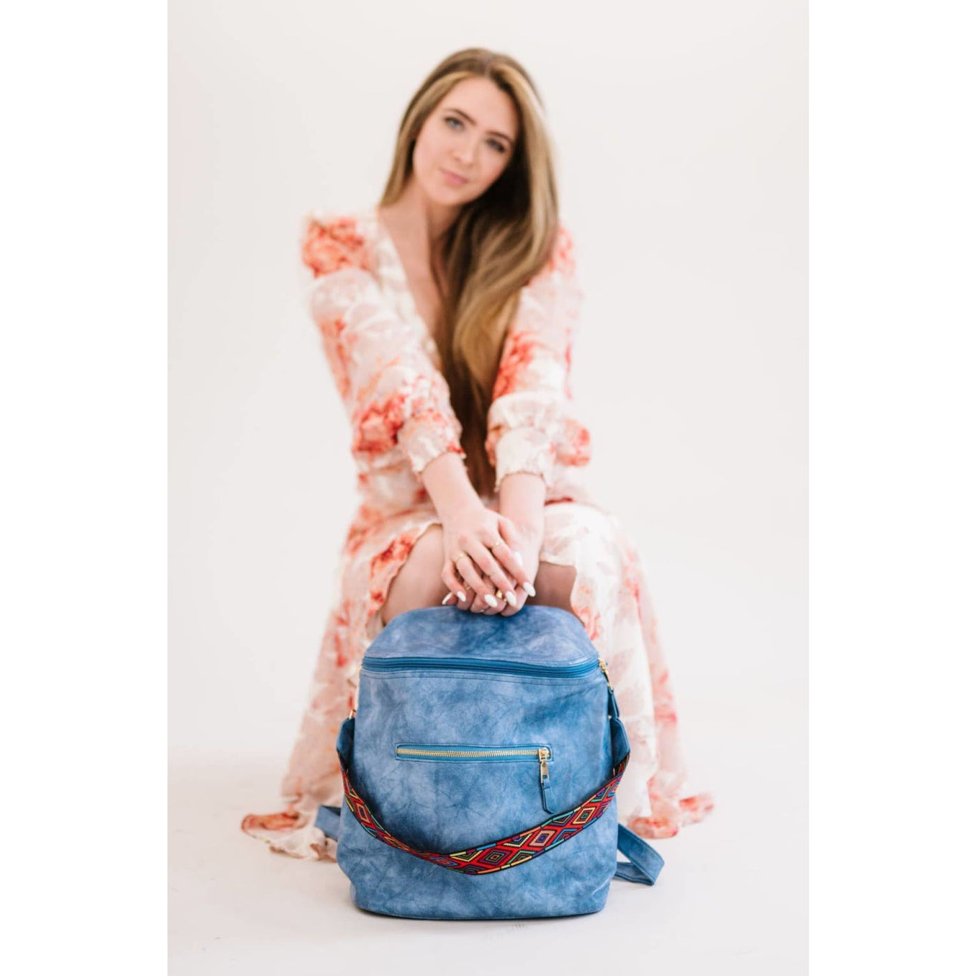 Aria Convertible Backpack - Sky Blue - 200 Handbags