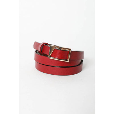 Asymmetrical Buckle Belt - Red - 210 Other Accessories