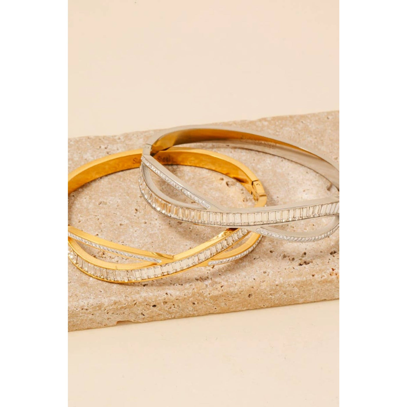 Baguette Hinge Bangle Bracelet - 190 Jewelry