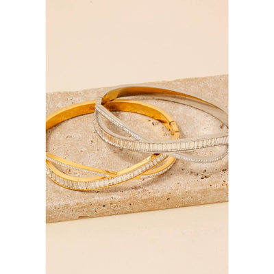 Baguette Hinge Bangle Bracelet - 190 Jewelry