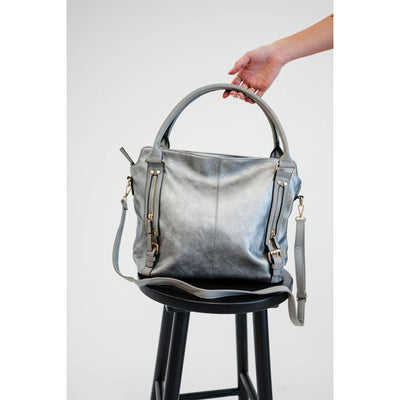 Bailey Crossbody Bag - Metallic Silver - 200 Handbags
