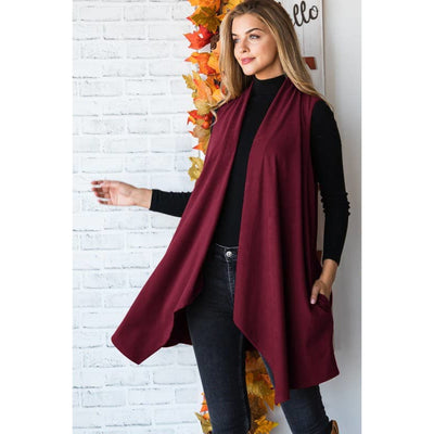 Bare With Me Cardigan - S / Burgundy - 130 Sweaters/Cardigans
