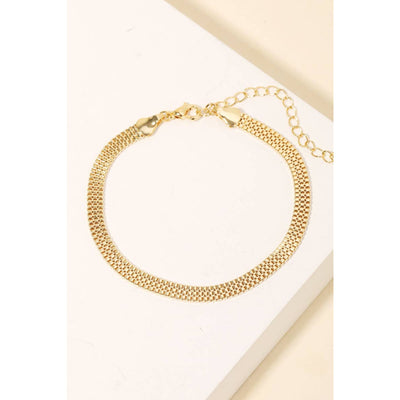 Box Chain Bracelet - Gold - 190 Jewelry