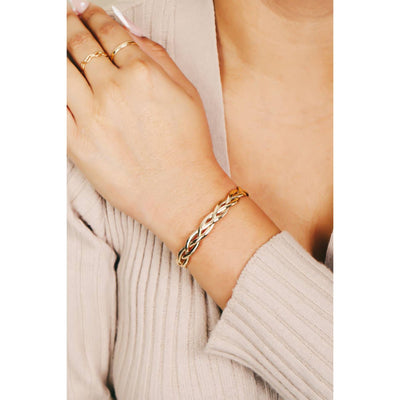 Braid Cuff Bracelet - Gold 190 Jewelry
