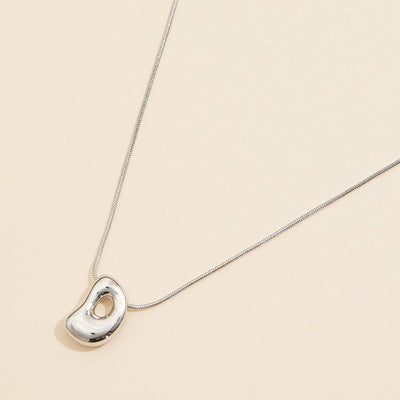 Bubble Initial Necklace - Silver / A - 190 Jewelry