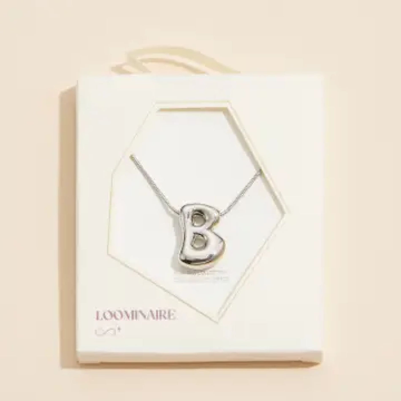 Bubble Initial Necklace - Silver / B - 190 Jewelry