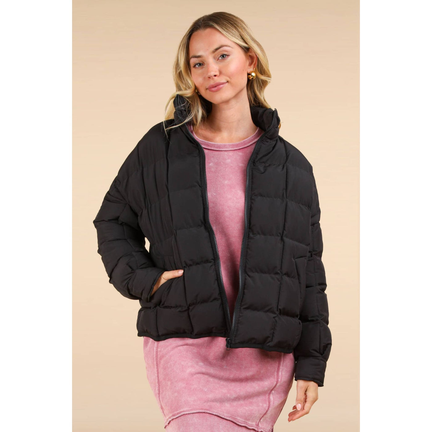 Bundle Up Puffer Coat - S / Black - 140 Jackets