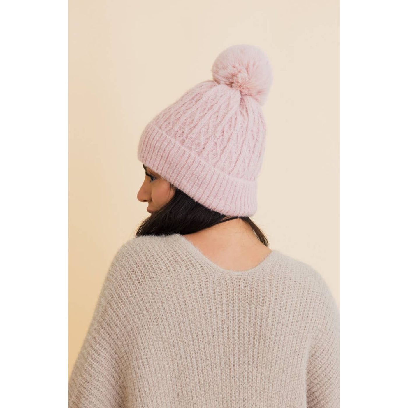 Cable Knit Cuffed Beanie - 210 Other Accessories