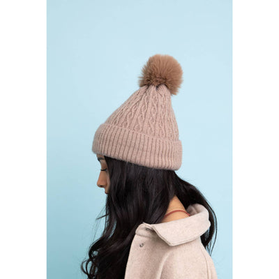 Cable Knit Cuffed Beanie - 210 Other Accessories