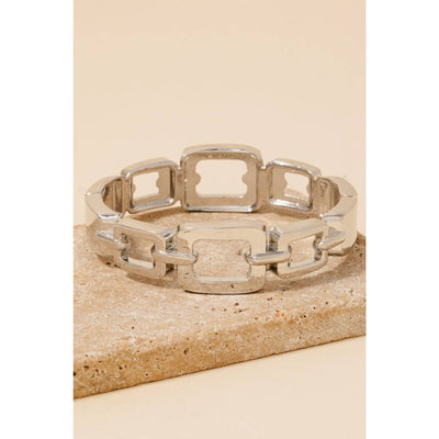 Chain Hinge Bracelet - Silver - 190 Jewelry