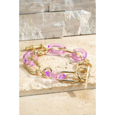 Chain Link Bracelet - Lavender - 190 Jewelry