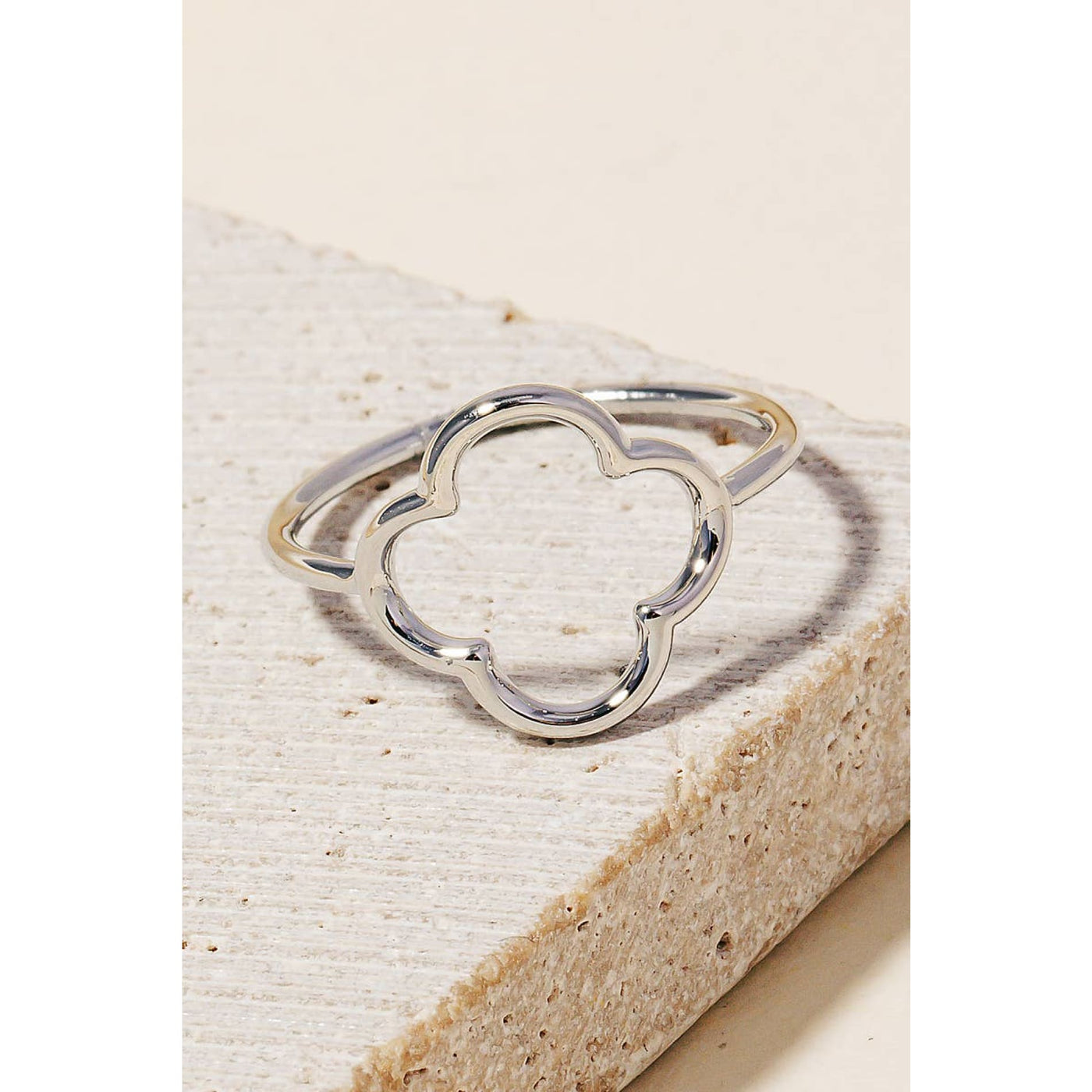 Clover Band Ring - Silver - 190 Jewelry