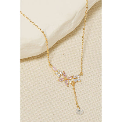 Cluster Floral Pendant Necklace - Gold - 190 Jewelry