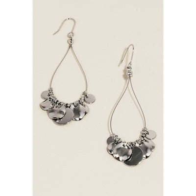 Coin Charm Earrings - Silver - 190 Jewelry