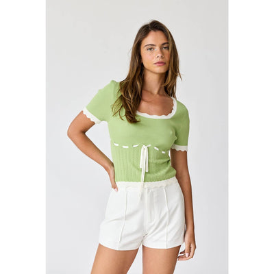 Come Back Around Top - S / Green - 100 Short/Sleeveless Tops