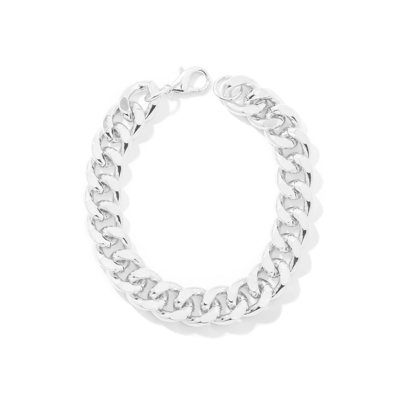 Curb Chain Bracelet - Silver - 190 Jewelry