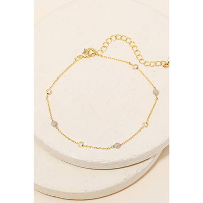 Dainty Chain Clasp Bracelet - Gold - 190 Jewelry