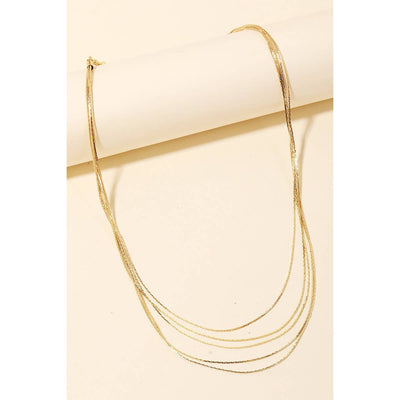 Dainty Five Layer Chain Necklace - 190 Jewelry