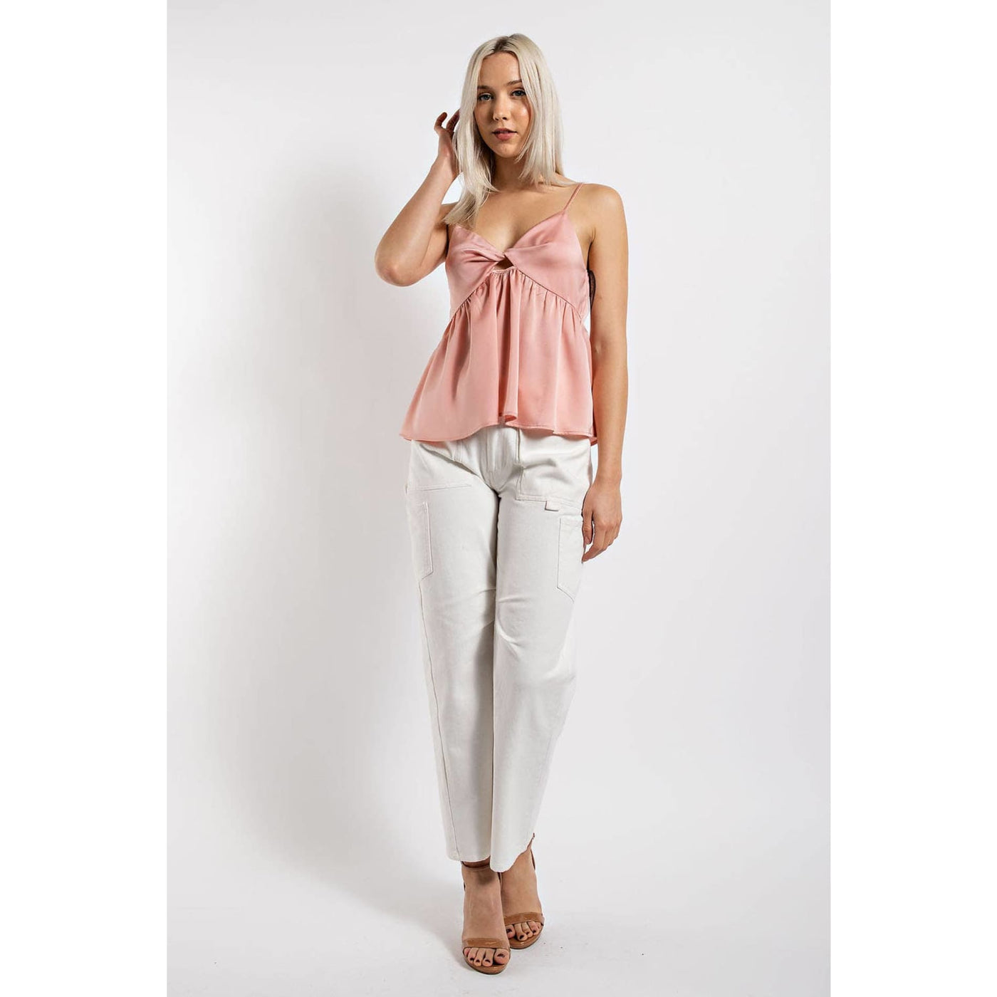 Falling To Pieces Top - S / Blush / 0219 - 100 Short/Sleeveless Tops