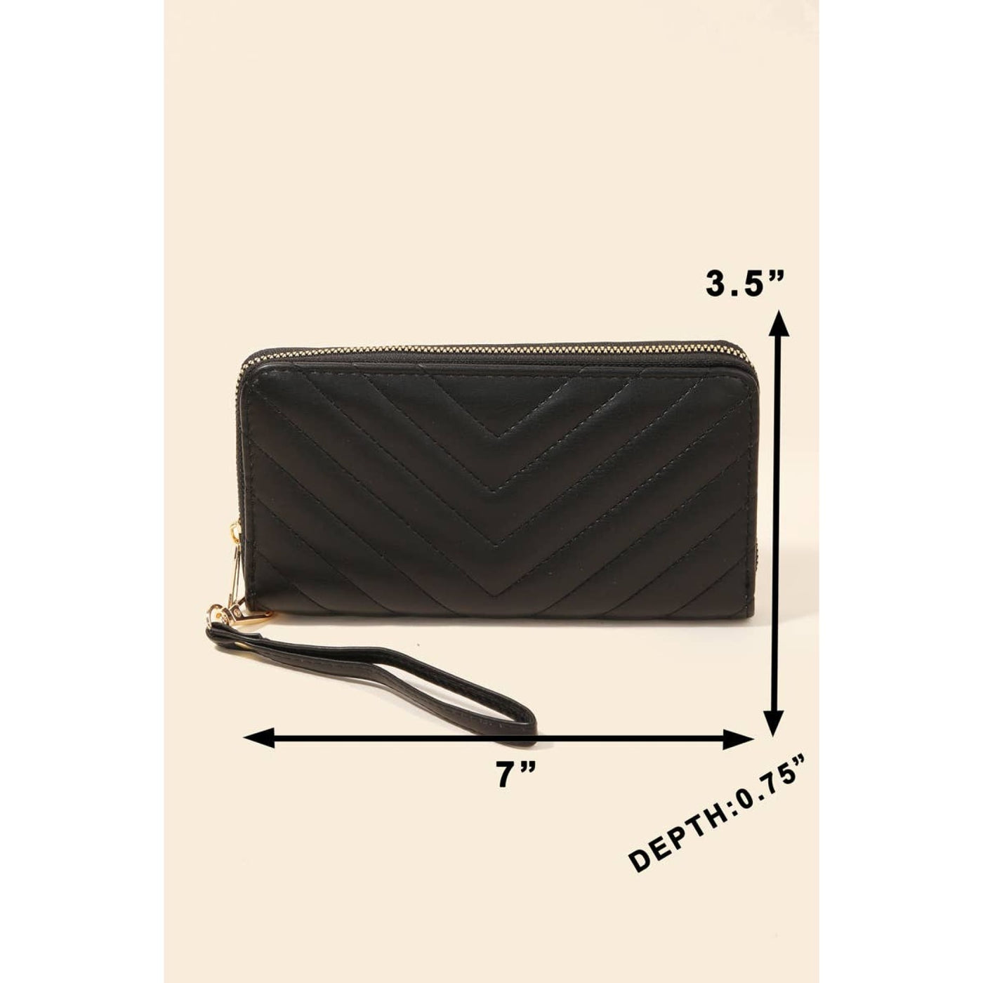 Faux Leather Quilted Wallet - 200 Handbags