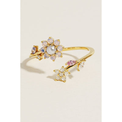 Floral Open Band Ring - Gold - 190 Jewelry