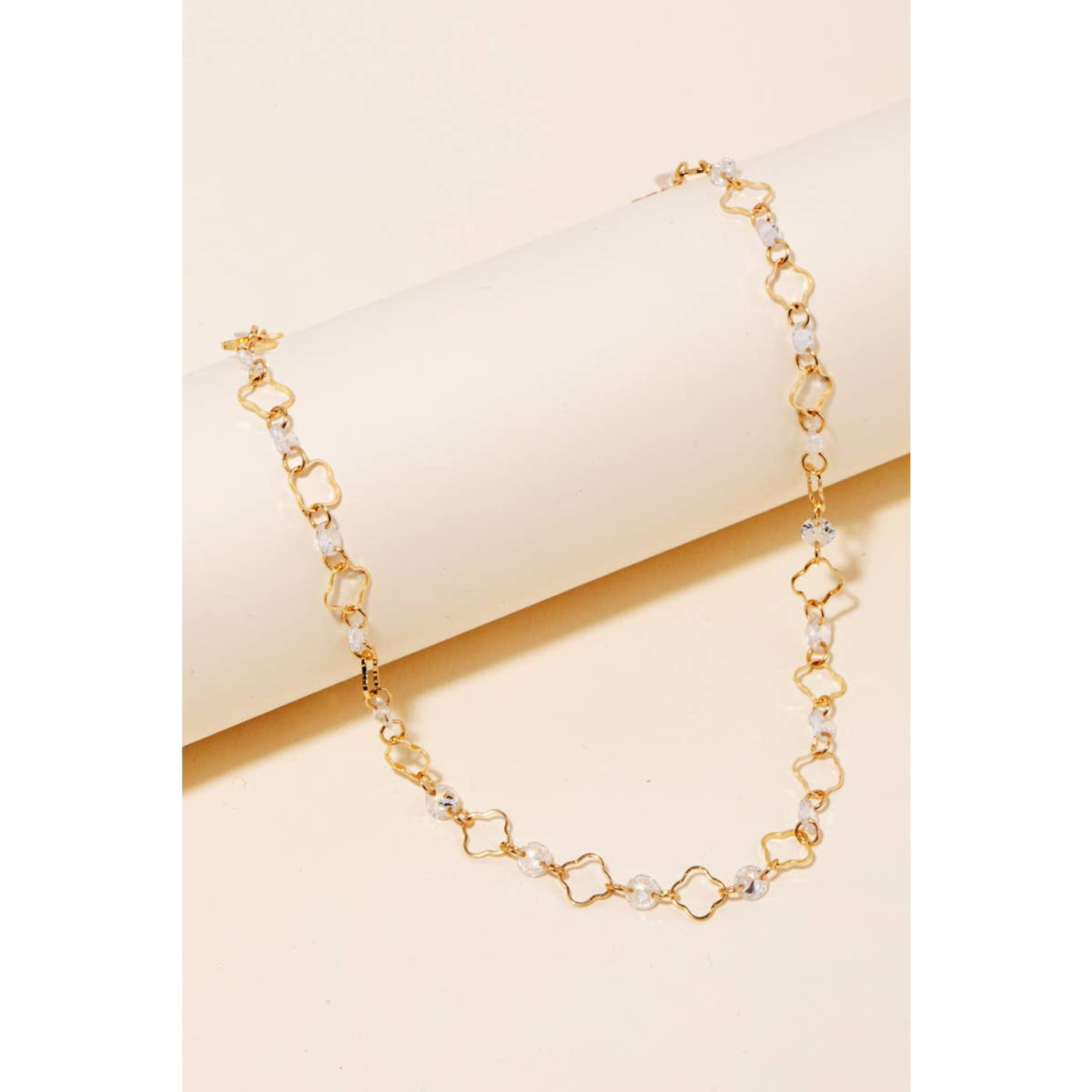 Gem Chain Necklace - Gold - 190 Jewelry