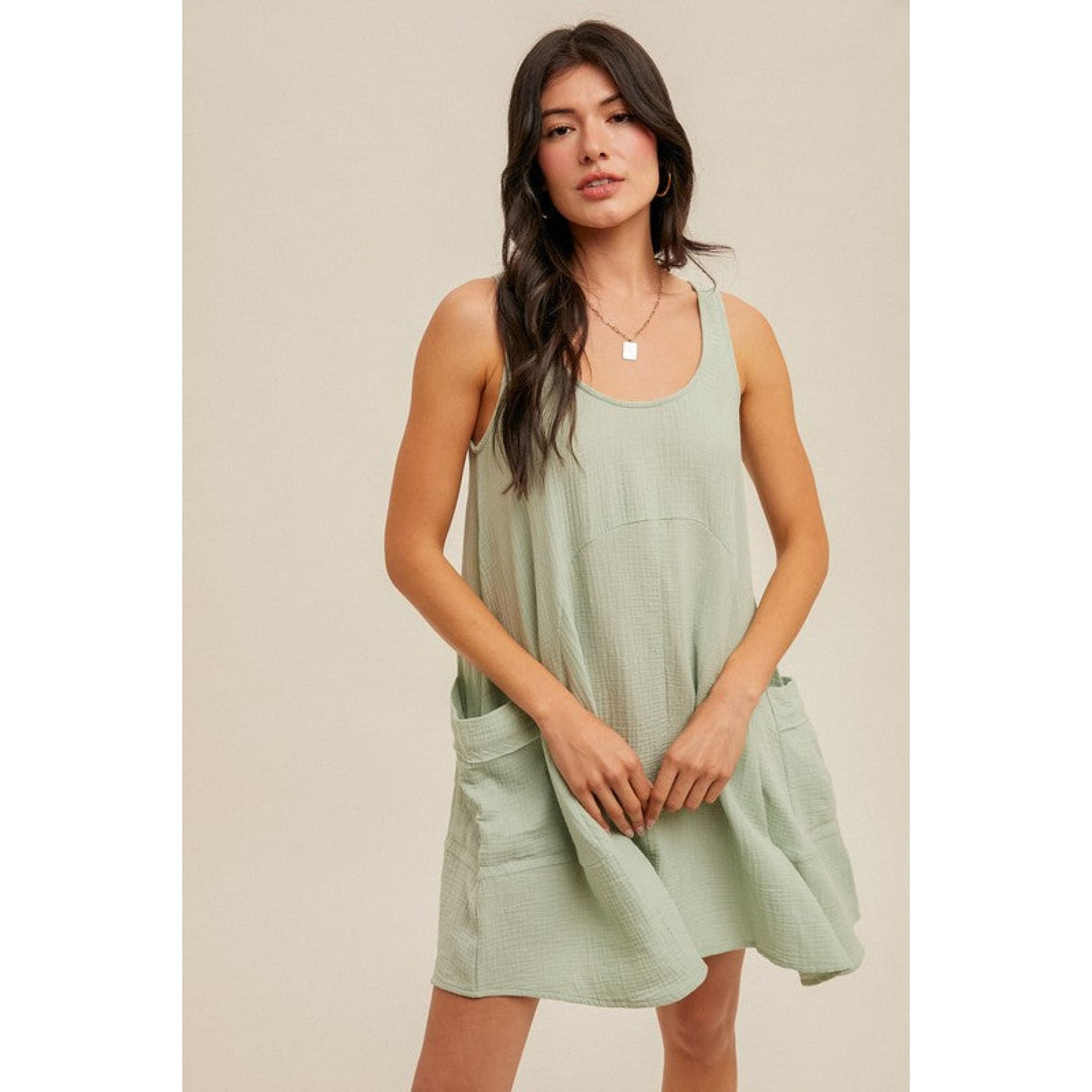 In The Breeze Mini Dress - S / Sage - 170 Casual Dresses/Jumpsuits/Rompers