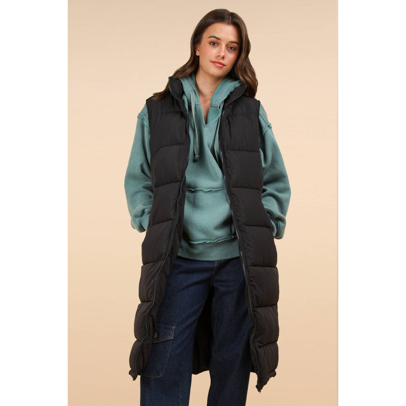 Just Like This Puffer Vest - S / Black - 140 Jackets