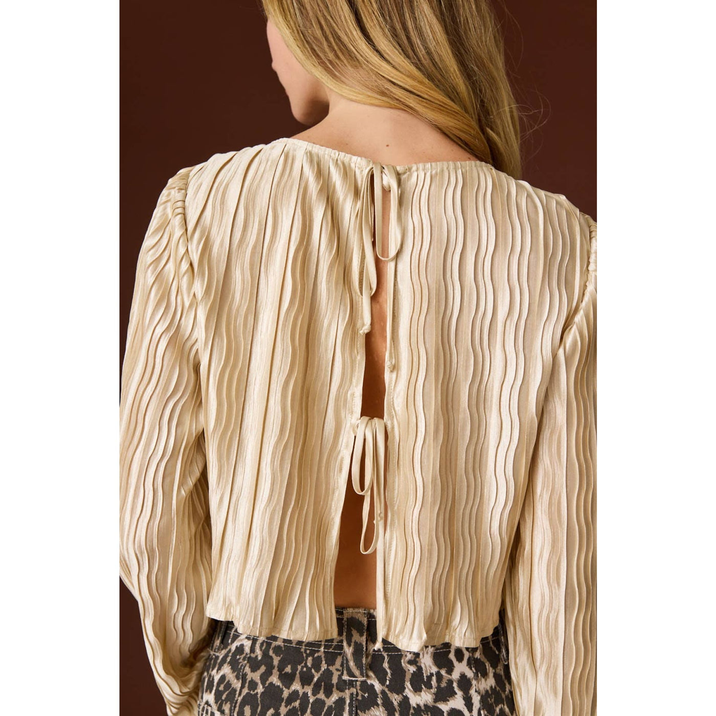 Leah Pleated Top - 120 Long Sleeve Tops