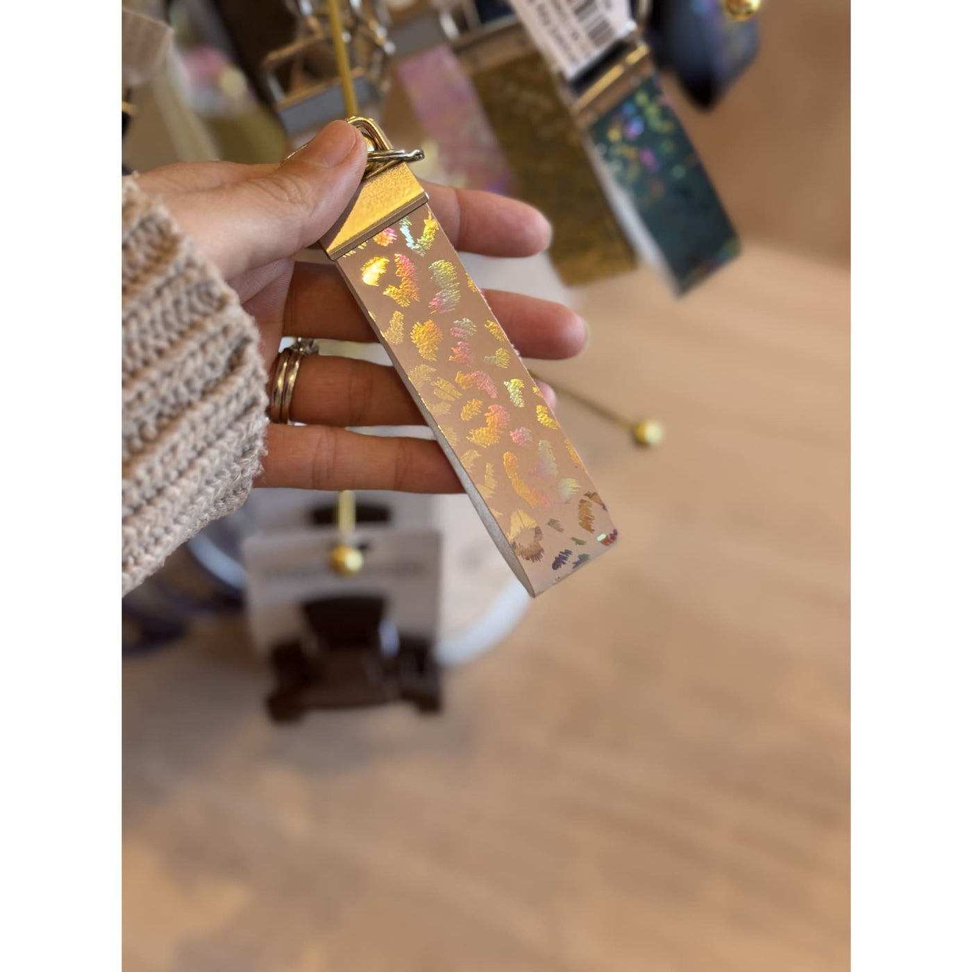 Leopard Key Fob - Blush/Multi - 210 Other Accessories