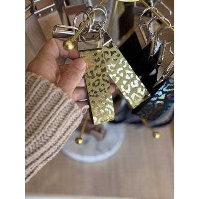 Leopard Key Fob - Kiwi/Gold - 210 Other Accessories