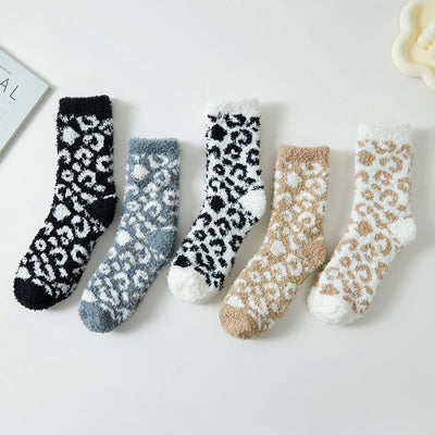 Leopard Patterned Cozy Socks - 210 Other Accessories
