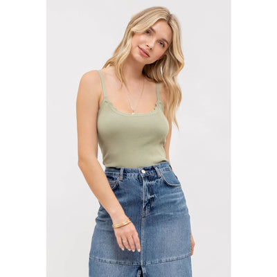 Look Pretty Top - S / Olive - 100 Short/Sleeveless Tops