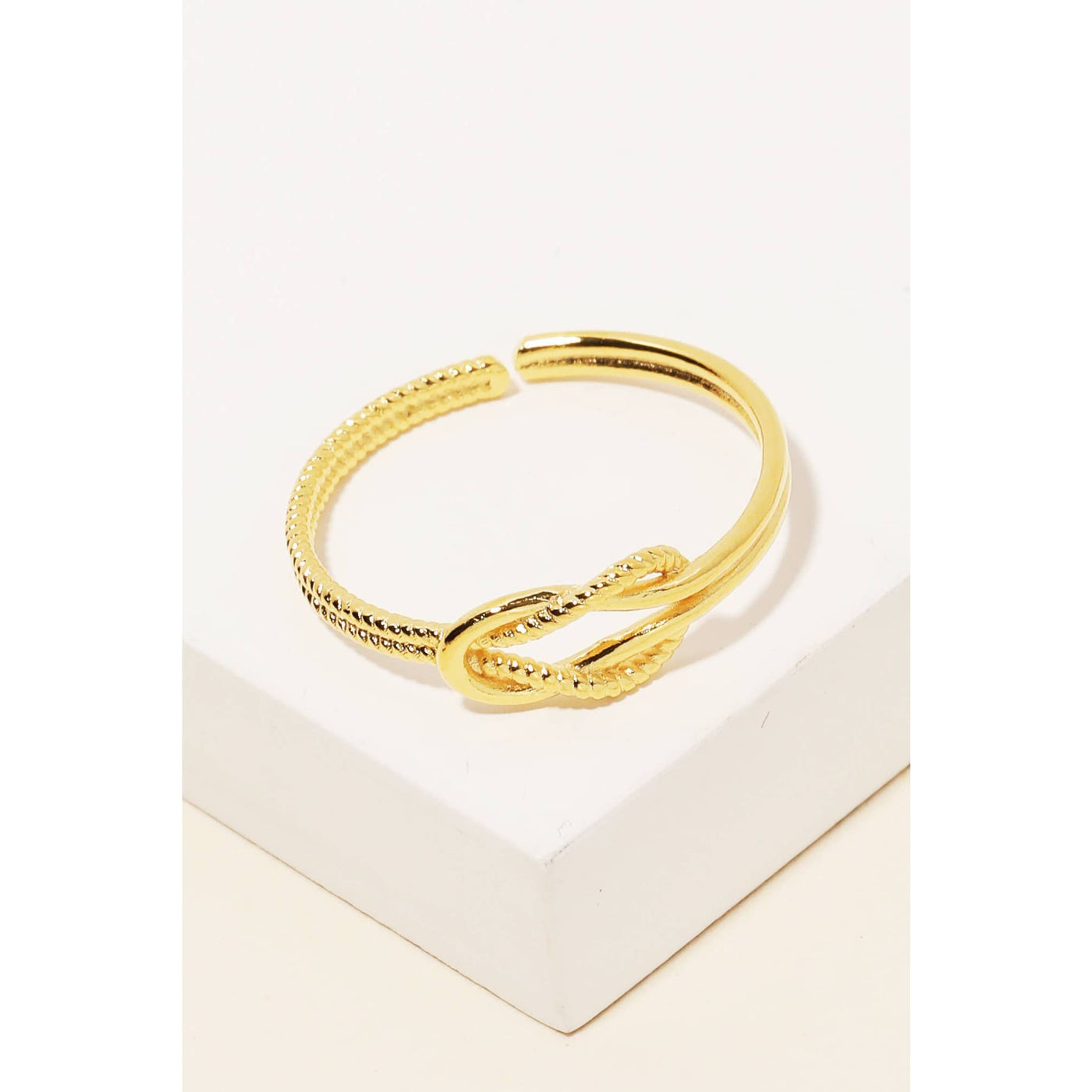 Metallic Knot Ring - Gold 190 Jewelry