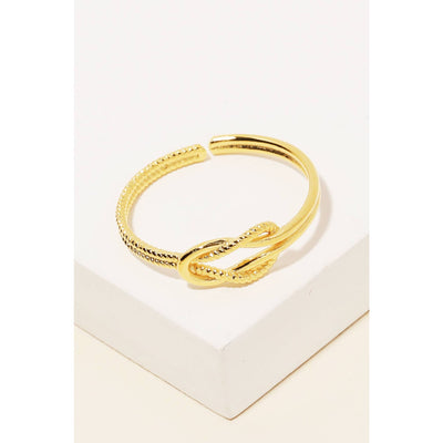 Metallic Knot Ring - Gold 190 Jewelry