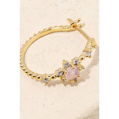 Mini Pave Star Huggie Earrings - Gold - 190 Jewelry