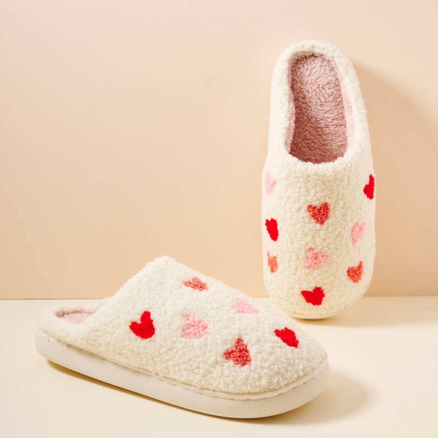 Multi Heart Slippers - S 6-7 / White - 210 Other Accessories