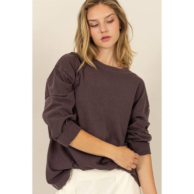 Never Had It All Top - S / Dark Plum - 120 Long Sleeve Tops