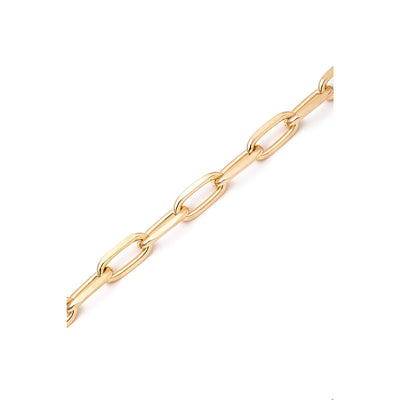 Oval Chain Link Anklet - Gold - 190 Jewelry