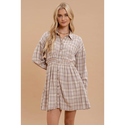 Pleasantly Plaid Mini Dress - 170 Casual Dresses/Jumpsuits/Rompers