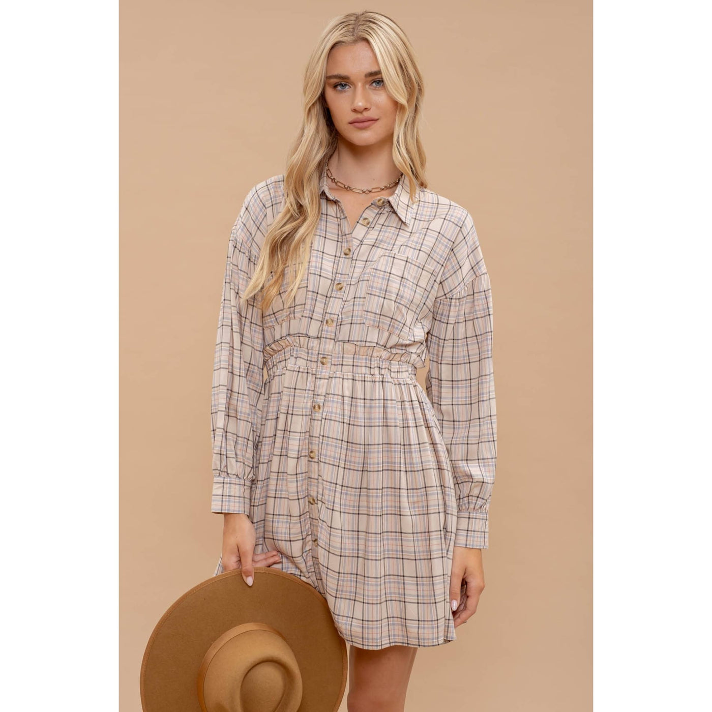 Pleasantly Plaid Mini Dress - 170 Casual Dresses/Jumpsuits/Rompers