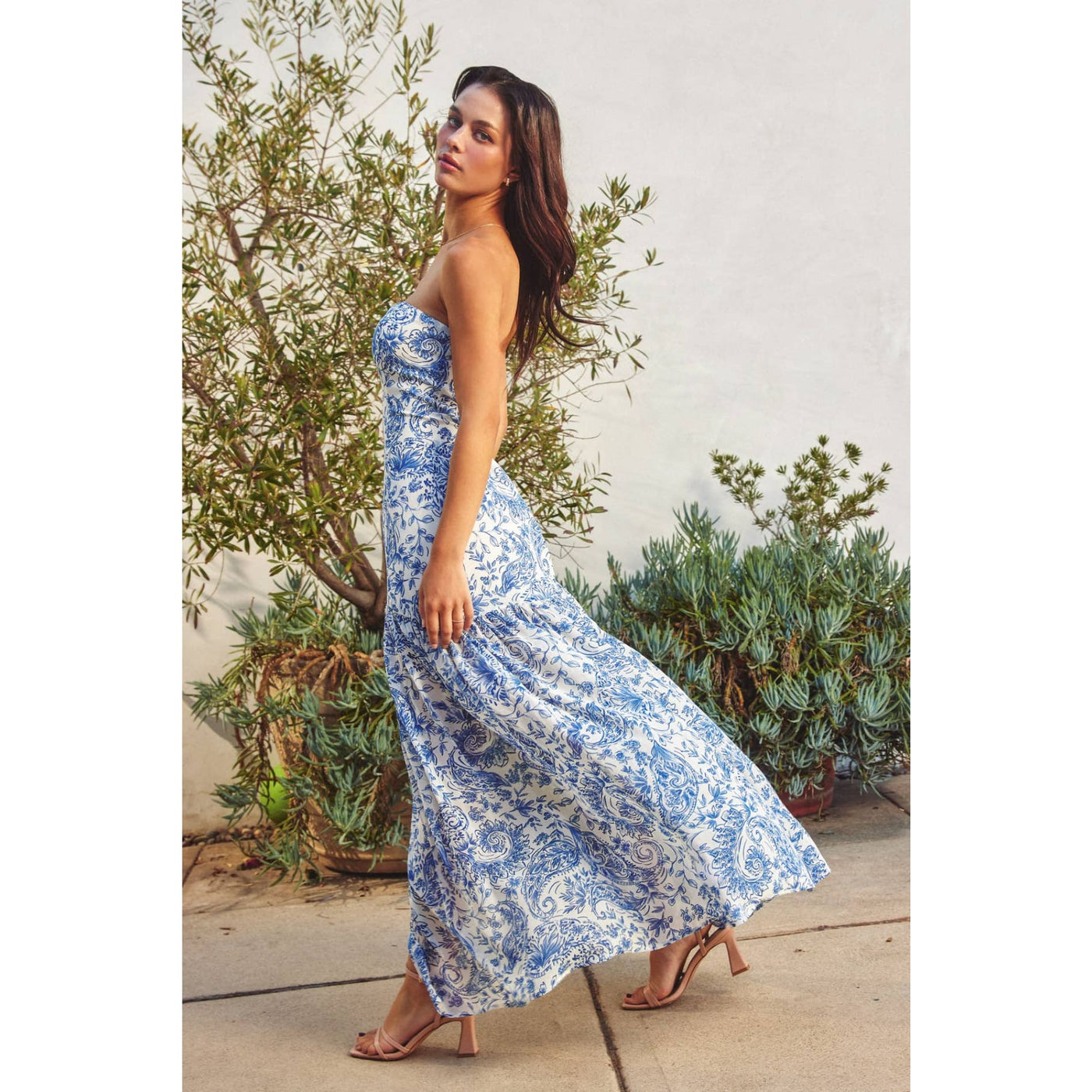 Porcelain Paisley Maxi Dress - 175 Evening Dresses/Jumpsuits/Rompers