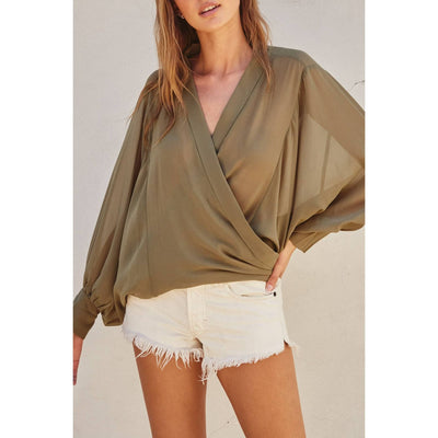 Solid State Tie Detail Kimono - 120 Long Sleeve Tops