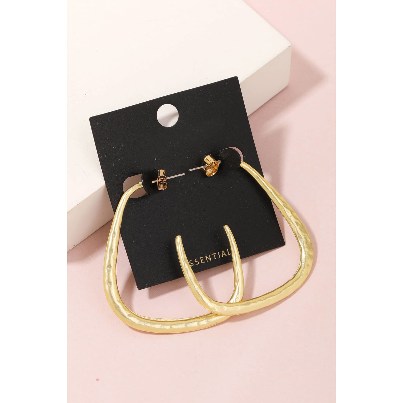 Square Hoop Earrings - Gold - 190 Jewelry